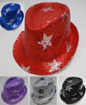 Fedora Hat-Sequins with Stars